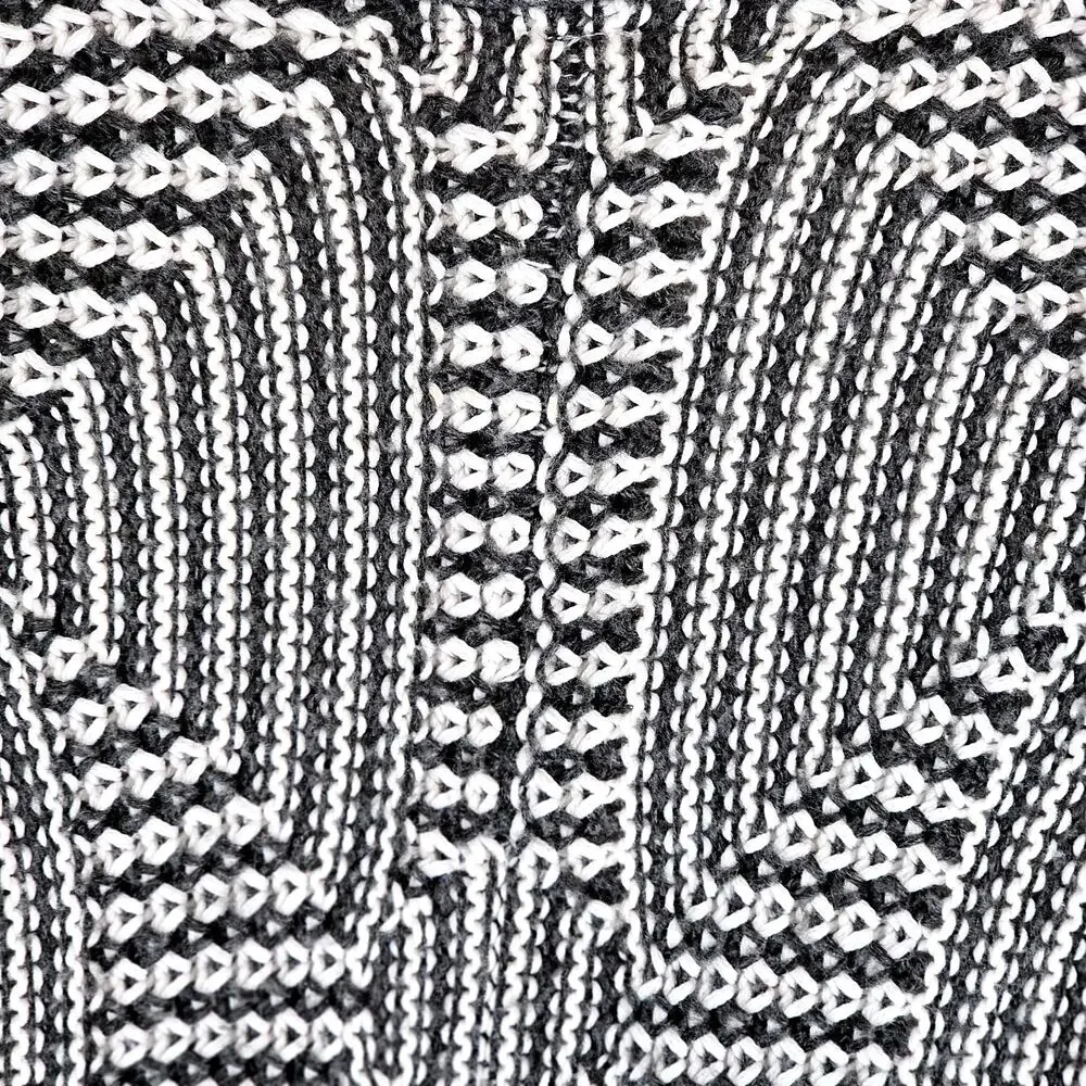 Aeropostale Women's Black White Cardigan Sweater Cable Knit Open Front Size S/P - Picture 6 of 7